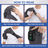 3-Speed Electric Vibration Shoulder Massager Pad – Adjustable Pain Relief Wrap