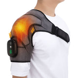 3-Speed Electric Vibration Shoulder Massager Pad – Adjustable Pain Relief Wrap