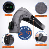 3-Speed Electric Vibration Shoulder Massager Pad – Adjustable Pain Relief Wrap