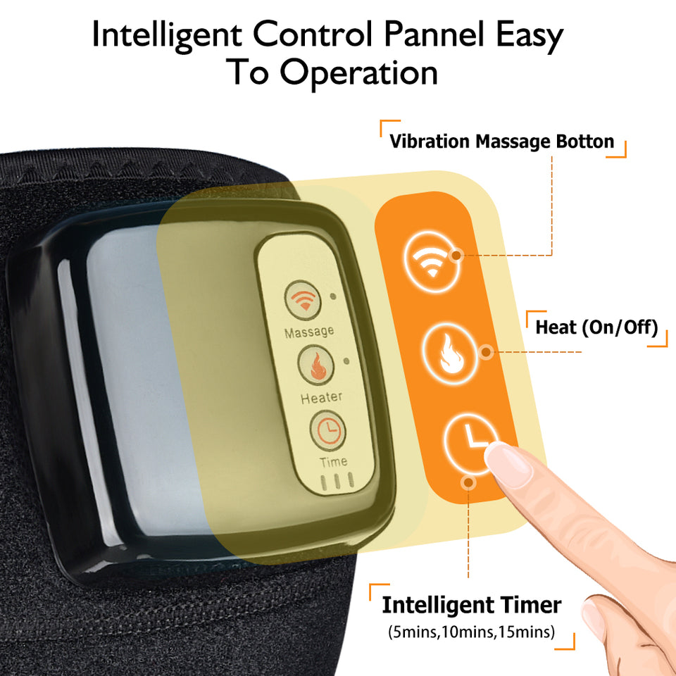 Electric Infrared Heating Knee Massager Wrap – Vibration Therapy for Knee & Elbow Pain Relief