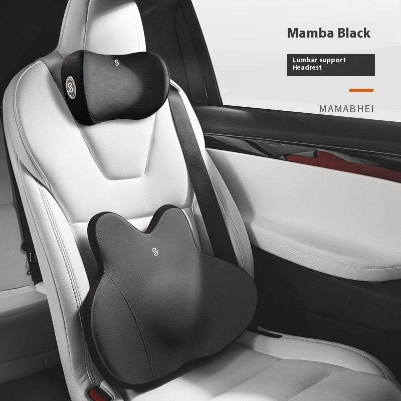 Memory Foam Car Neck & Lumbar Support Pillow Set